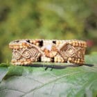 Bouton de fermeture du Bracelet style nature beige - MIA Provence