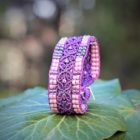 Bracelet fantaisie de créateur violet made in France - MIA Provence