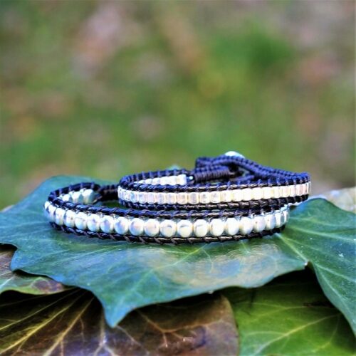 Bracelet mixte en argent - bracelet noir Endoume - nettoyer des bijoux en argent - MIA Provence