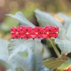 Bracelet hippie chic rouge - bijou coquelicot - MIA Provence