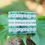 Bracelets Manchette Femme – Style Western Bohème – Or Et Turquoise – Tenue Bohême, Robe Événement