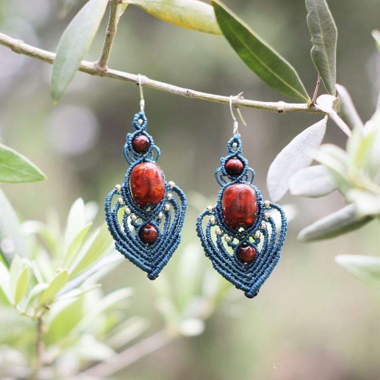 Boucles D'oreilles Artisanales En Ambre VÃ©ritable - Pendantes DorÃ©es Et Ã©lÃ©gantes