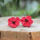 bijoux coquelicot Symbolique des couleurs - Boucles d'oreilles originales à fleur rouge MIA PROVENCE