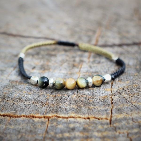Bracelet Pierre Naturelle Apatite Avec Perle Argent 925 – Fait Main, Taille Universelle, EBook Offert, Lithothérapie