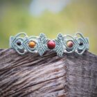 bracelet femme en pierre naturelle argent vert péridot mia provence