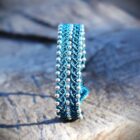 bracelet rock femme avec perles et bouton en argent 925, bracelet femme argent, bracelet argent femme
