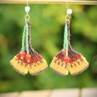 boucles d'oreilles feuilles de ginkgo biloba